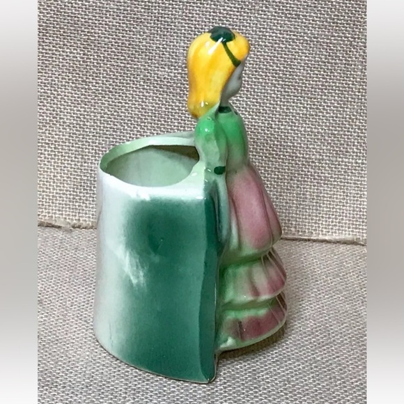 Vintage Southern Belle Planter Watermelon Dress Kitsch Novelty Whimsical - Picture 2 of 8